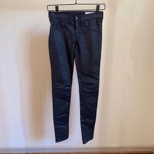 Rag & Bone Black Coated Denim